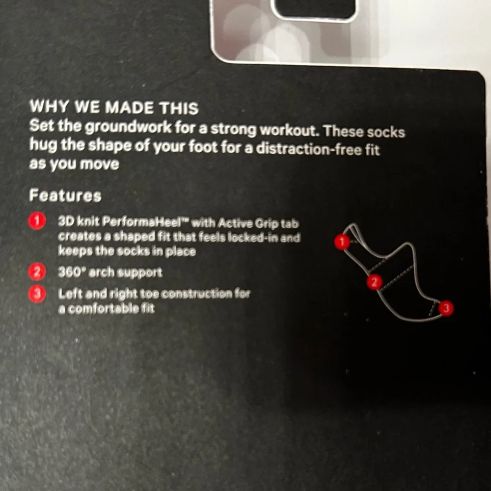 Lululemon‎ Men's Power Stride Socks with Active Heel Grip-3 Pairs